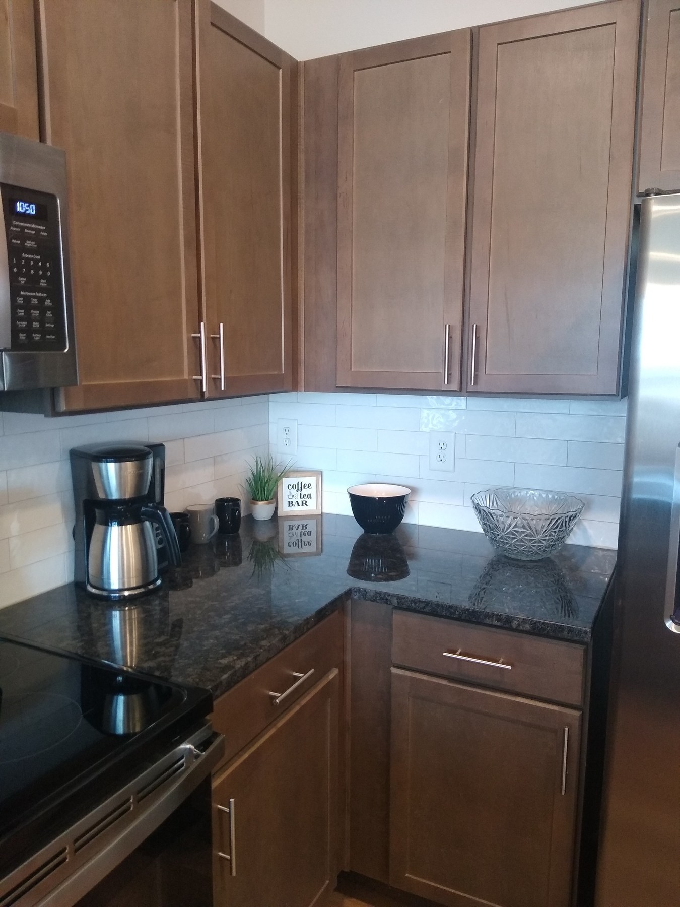 Kitchen and coffee station at Luxe Legacy Collective